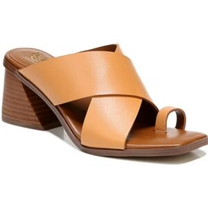 Franco Sarto Safia Leather Block Heel Sandal